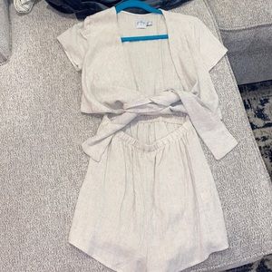 The Ragnar Playsuit Beige - Princess Polly